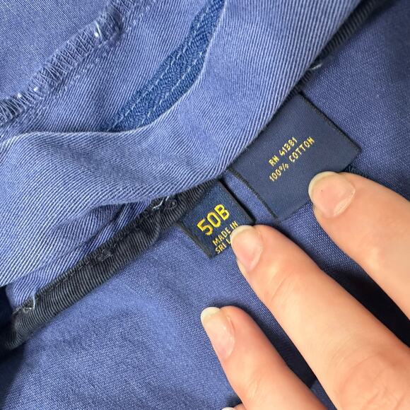 Polo Ralph Lauren Blue‎ Mens 50B Utility Pockets Outdoor Hiking Cargo Shorts EUC - Picture 4 of 10